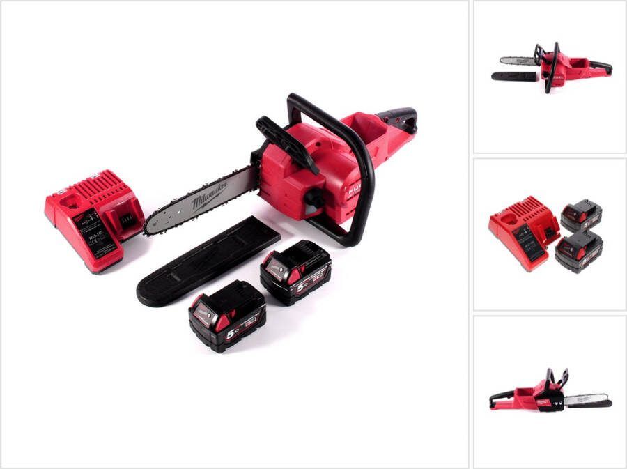 Milwaukee M18 FCHSC-502C Snoerloze kettingzaag 18 V 30 cm borstelloos + 2x accu 5.0 Ah + lader