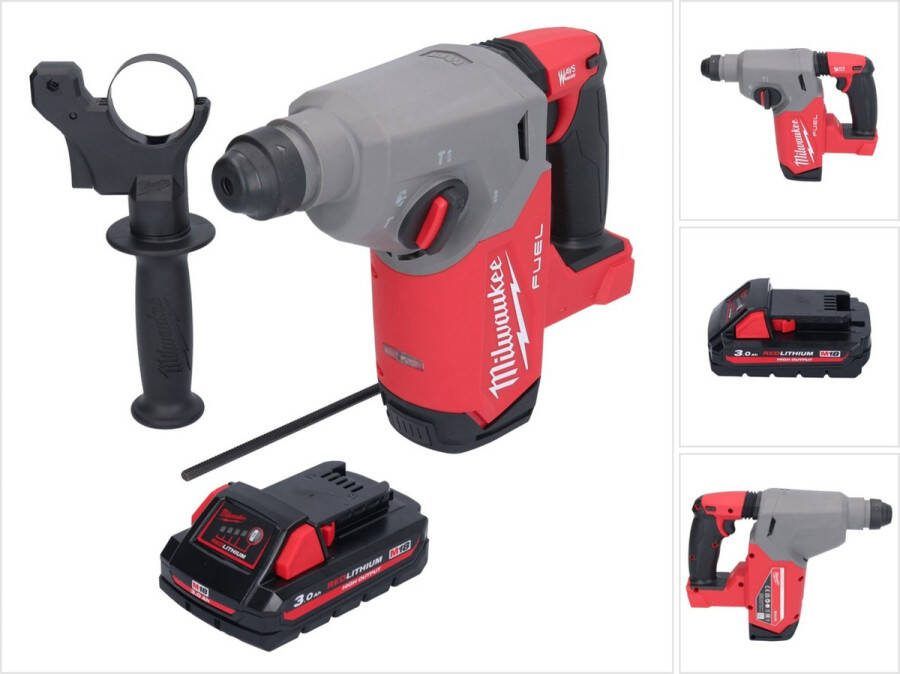 Milwaukee M18 FH-301 accu boormachine 18 V 2 5 J SDS plus Brushless + 1x oplaadbare accu 3.0 Ah zonder oplader