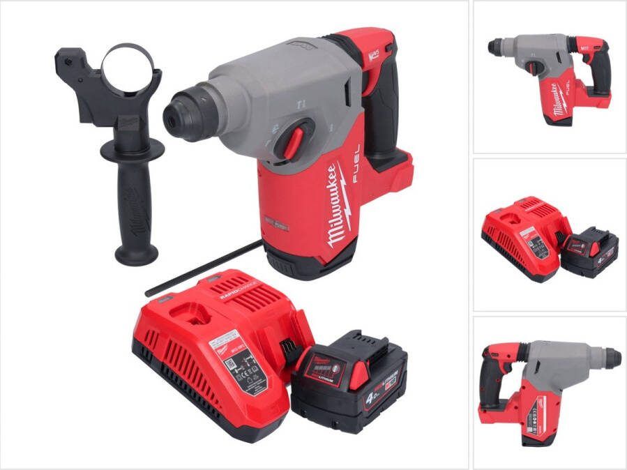 Milwaukee M18 FH-401 accu boormachine 18 V 2 5 J SDS plus Brushless + 1x oplaadbare accu 4.0 Ah + lader