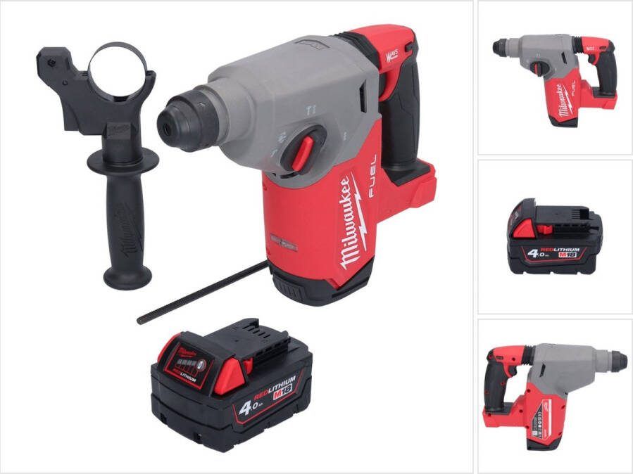 Milwaukee M18 FH-401 accu boormachine 18 V 2 5 J SDS plus Brushless + 1x oplaadbare accu 4.0 Ah zonder oplader