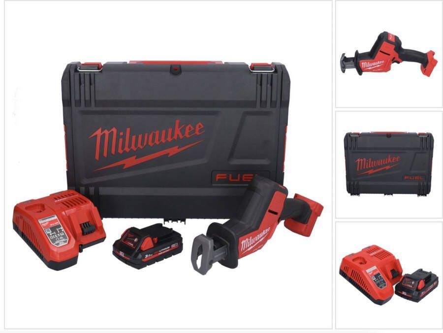 Milwaukee M18 FHZ-301X accu reciprozaag 18 V 22 mm borstelloos + 1x oplaadbare accu 3.0 Ah + lader + HD doos
