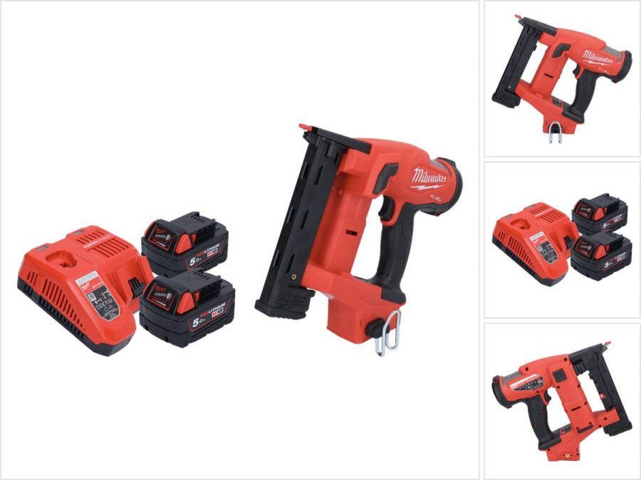 Milwaukee M18 FNCS18GS-502X accu tacker 18 V 9 5 38 mm borstelloos + 2x accu 5.0 Ah + lader + HD doos