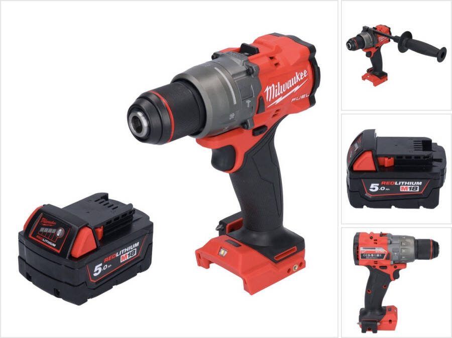 Milwaukee M18 FPD3-501 accu klopboormachine 18 V 158 Nm borstelloos + 1x oplaadbare accu 5.0 Ah zonder oplader