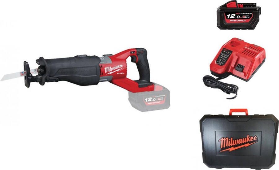 Milwaukee M18 FSX-121X Super Sawzall 18V Li-ion accu reciprozaag set (1x 12.0Ah accu) in koffer snelwissel koolborsteloos