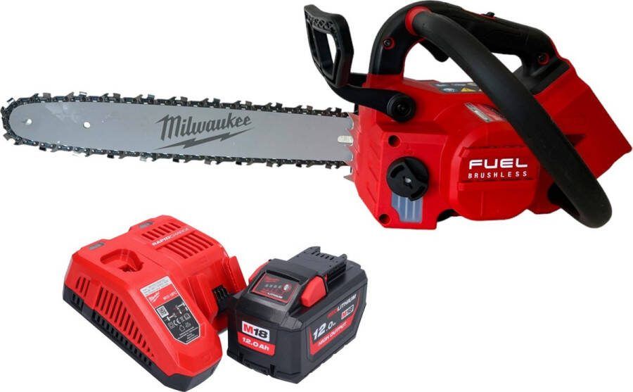 Milwaukee M18 FTHCHS35-112 Snoerloze Bovenhandgreep Kettingzaag 35 cm + 1x accu 12.0 Ah + lader