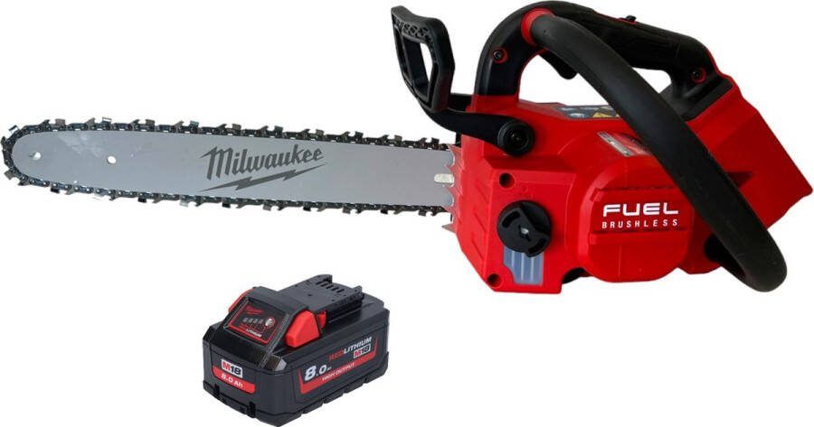 Milwaukee M18 FTHCHS35-801 Snoerloze Bovenhandgreep Kettingzaag 35 cm + 1x accu 8.0 Ah zonder lader