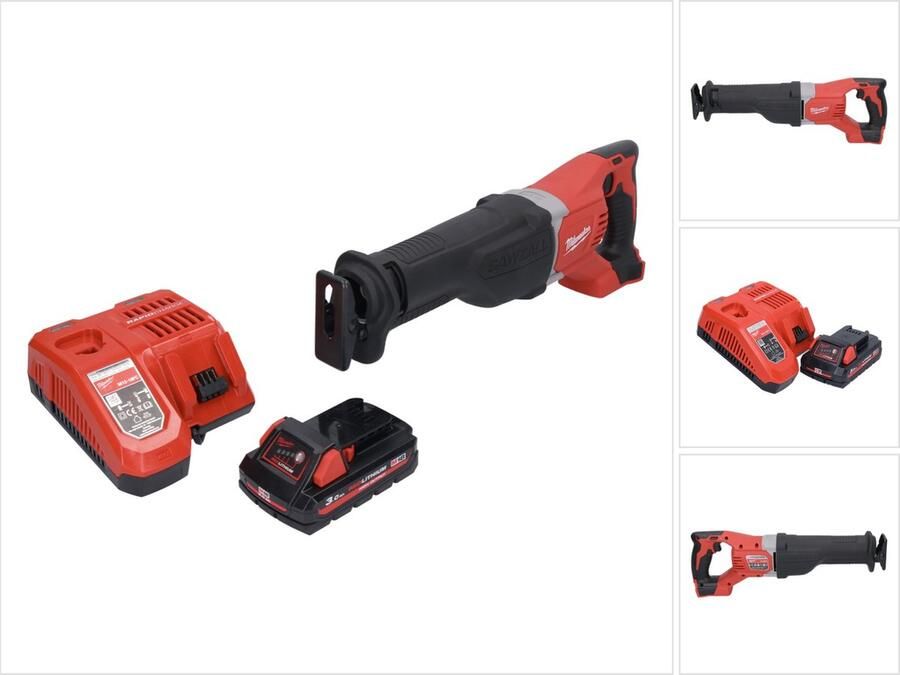 Milwaukee M18 BSX-301 accu reciprozaag 18 V + 1x accu 3.0 Ah + lader