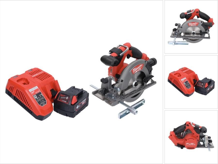 Milwaukee M18 CCS55-401 Accu cirkelzaag 18 V 165 mm + 1x accu 4.0 Ah + lader