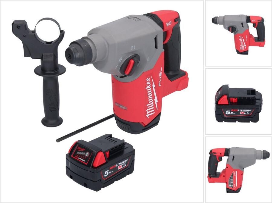 Milwaukee M18 FH-501 accu boormachine 18 V 2 5 J SDS plus Brushless + 1x oplaadbare accu 5.0 Ah zonder oplader