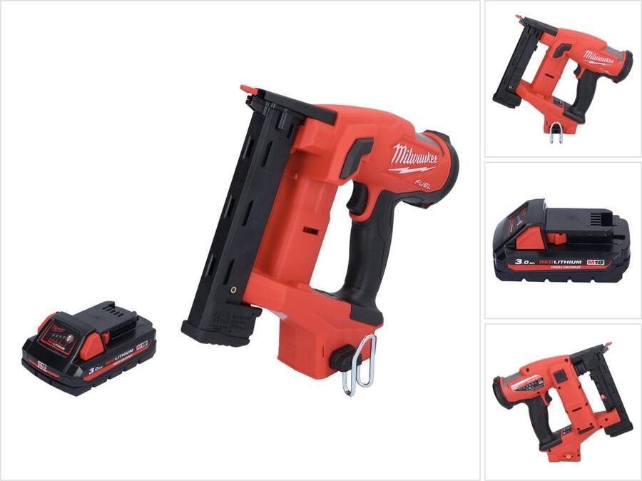 Milwaukee M18 FNCS18GS-301X Accu Tacker 18 V 9 5 38 mm Brushless + 1x accu 3.0 Ah + HD Box zonder lader