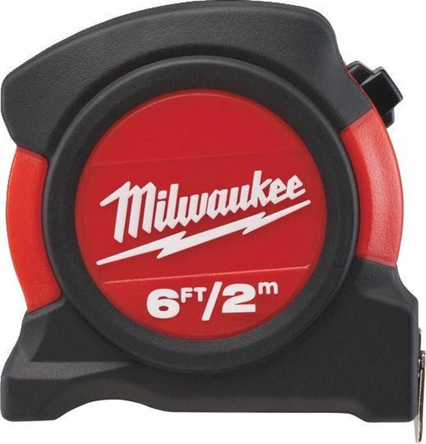 Milwaukee Rolmaat 2 m 6' Meetlint NON magnetische metrisch imperial 2 m 6 ft 48225502