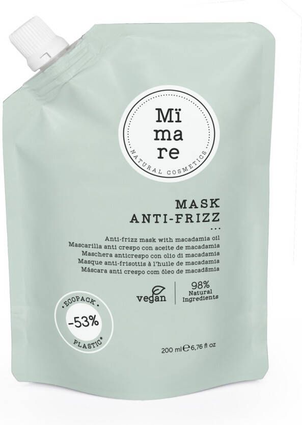 Mïmare MÏMARE ANTI FRIZZ MASK 200ML Anti-pluis Pluizend haar Duurzaam Haarverzorging Haarmasker