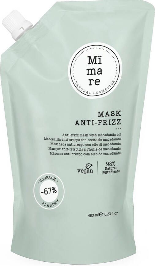 Mïmare MÏMARE ANTI FRIZZ MASK 480ML Anti-pluis Pluizend haar Duurzaam Haarverzorging Haarmasker