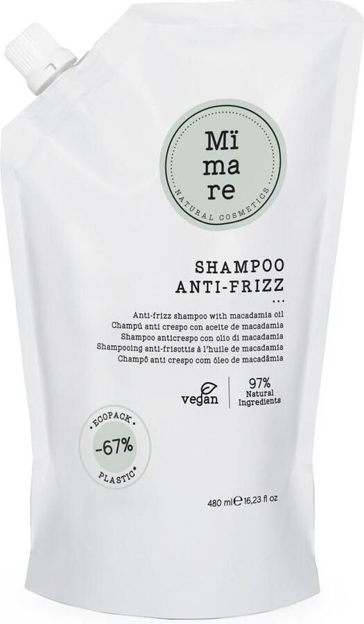 Mïmare MÏMARE ANTI FRIZZ SHAMPOO 480ML Anti-pluis Pluizend haar Duurzaam Haarverzorging