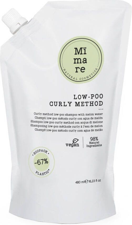 Mïmare MÏMARE LOW POO CURLY METHOD SHAMPOO 480ML Krullen Krullend haar Duurzaam Haarverzorging