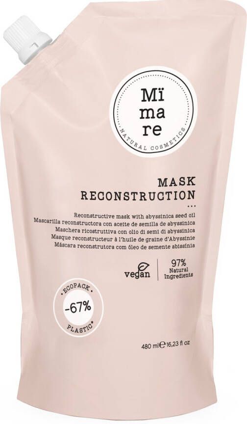 Mïmare MÏMARE- RECONSTRUCTIVE MASK 480ML Herstellend Repair Masker Beschadigd haar Duurzaam Haarverzorging Haarmasker
