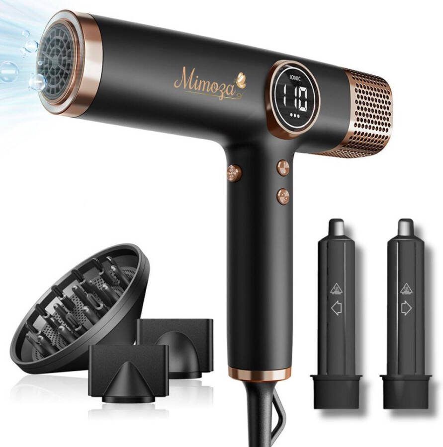 Mimoza Ultra Dynamic Föhn Curl & Straight (Incl. Diffuser 1800 Watt 120km u Ionentechnologie Voor Pluisvrij Resultaat Licht van Gewicht) Hair Dryer Airstyler Multistyler Concentrator Diffuser
