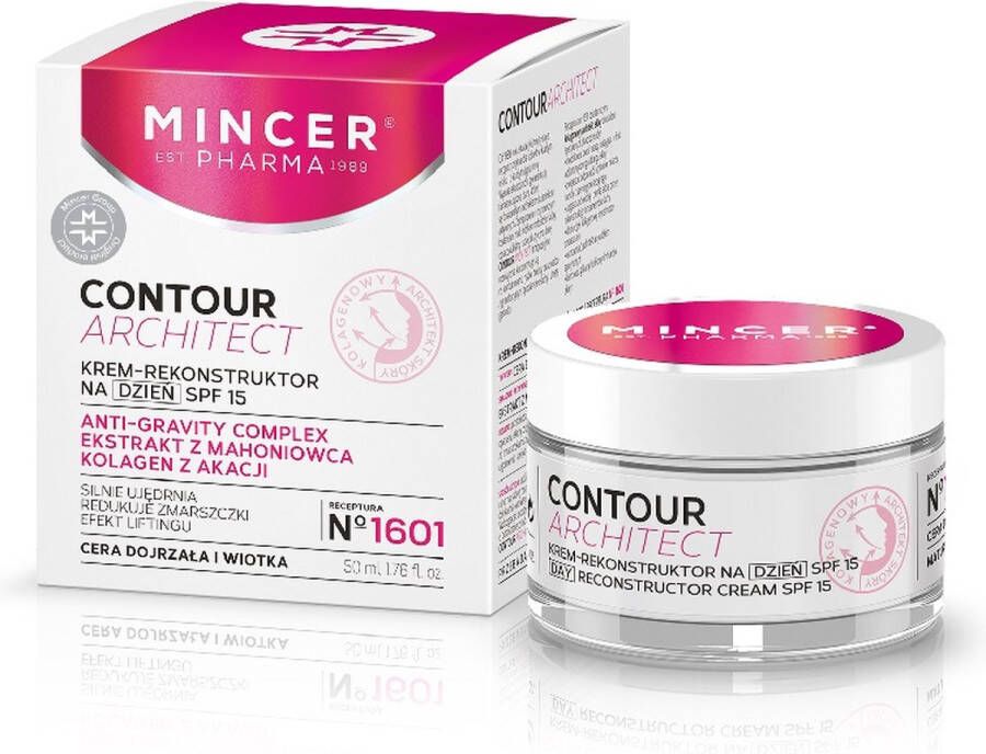 Mincer Pharma Contour Architect dagcrème- reconstructor SPF15 voor de rijpere en verslapte huid Nr.1601 50ml