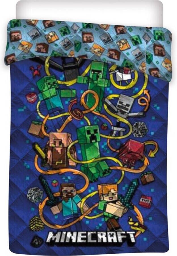 MINECRAFT Sprei Protector Eenpersoons 140 x 200 cm Polyester