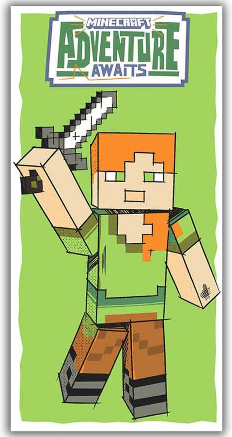Minecraft Strandlaken Adventure Awaits 70 x 140 cm Polyester