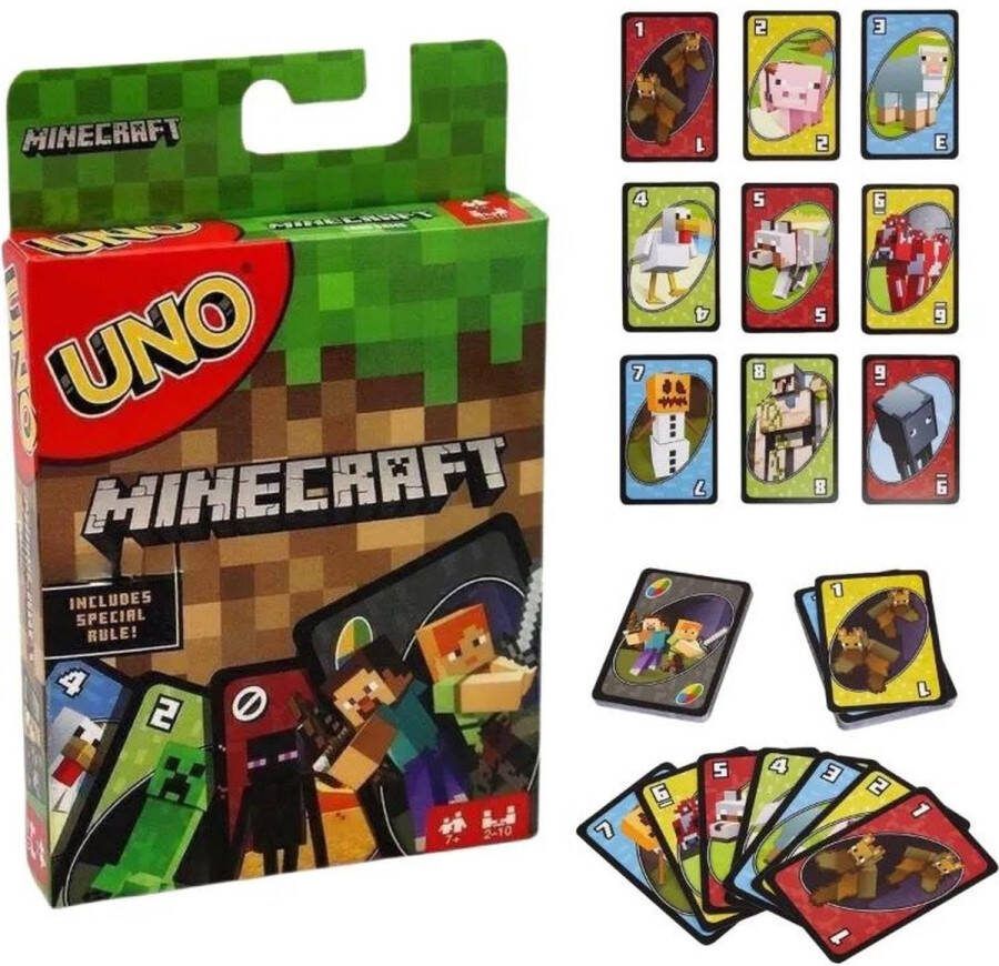 Minecraft Uno editie Creatieve Multiplayer Party Card spel Ouder-Kind Interactieve Kaart Poker Game