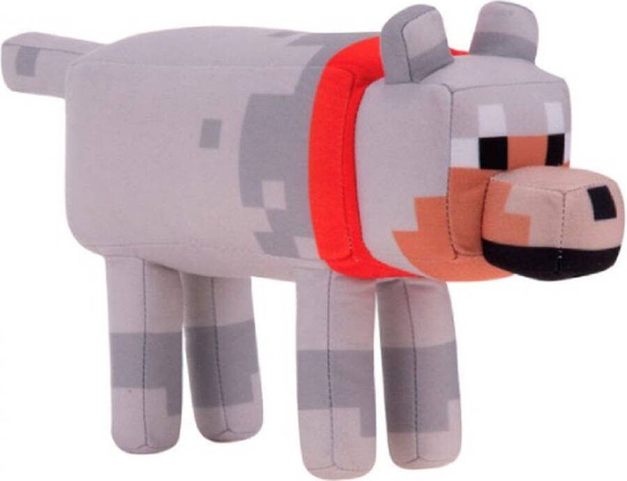 Minecraft Wolf – Pluche Knuffel 30 cm { Plush Toy Speelgoed knuffeldier knuffelpop voor kinderen jongens meisjes Steve Creeper Alex Enderman Pig Llama Wolf Ocelot}