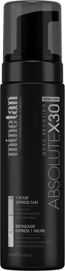 MineTan Absolute X30 Self Tan Foam Zelfbruining mousse vrij van parabenen vegan 200 ml