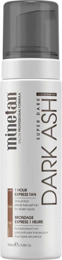 MineTan Dark Ash Self Tanning Foam for Dark Tan (1 Hour Express Tan) 200ml