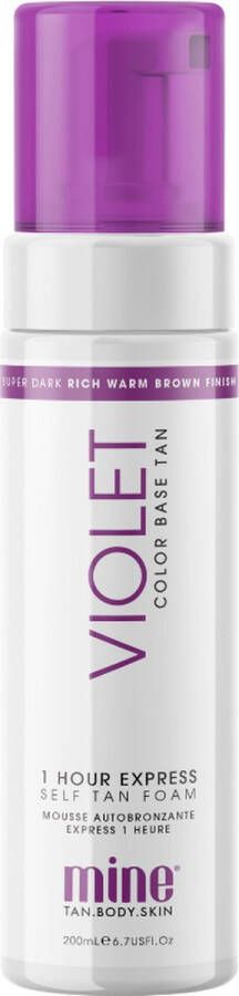 MineTan Violet Self Tanning Foam for Dark Tanning (Super Dark 1 Hour Express Tan) 200ml