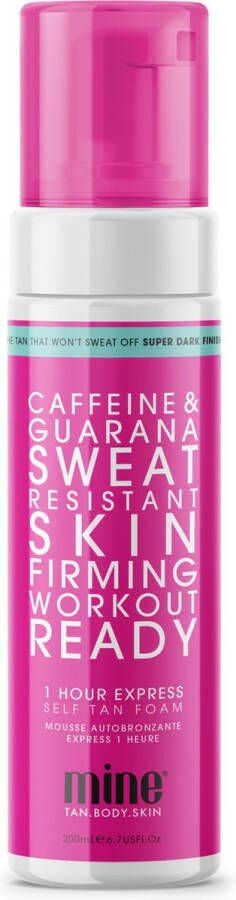 MineTan Workout Ready Self Tan Foam 200ml zelfbruiner Bruinen zonder zon Vrij van parabenen 100% natuurlijk 100% vegan & cruelty free