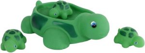 Coppens Mini Club badfiguren schildpad 21cm met 3 kleine schilpadden