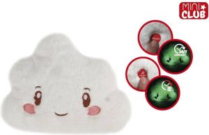 Mini Club Nachtlampje Pluche Cloud 2 functies Div. Kleuren LED verlichting Nachtlamp met Timer Kinderlampje Knuffel Pluche Wolk Kinderkamer Decoratie Cadeautip Meisjes Kraamcadeau Pluche Nachtlampje Kind Babykamer Nachtlamp Knuffelwolk
