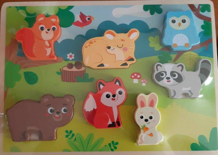 Mini Matters Toyes zd trading Mini matters houten vormenpuzzel wilde dieren