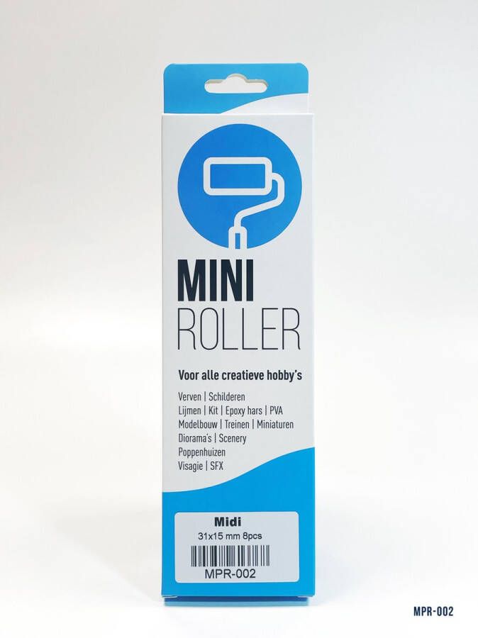 Mini-Roller voor modelbouw en hobby (midi) 31 x 15 mm 8 stuks