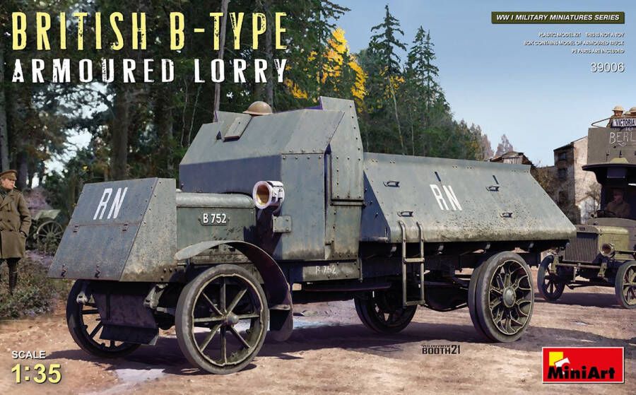 MiniArt 1:35 39006 British B-Type Armoured Lorry Plastic Modelbouwpakket
