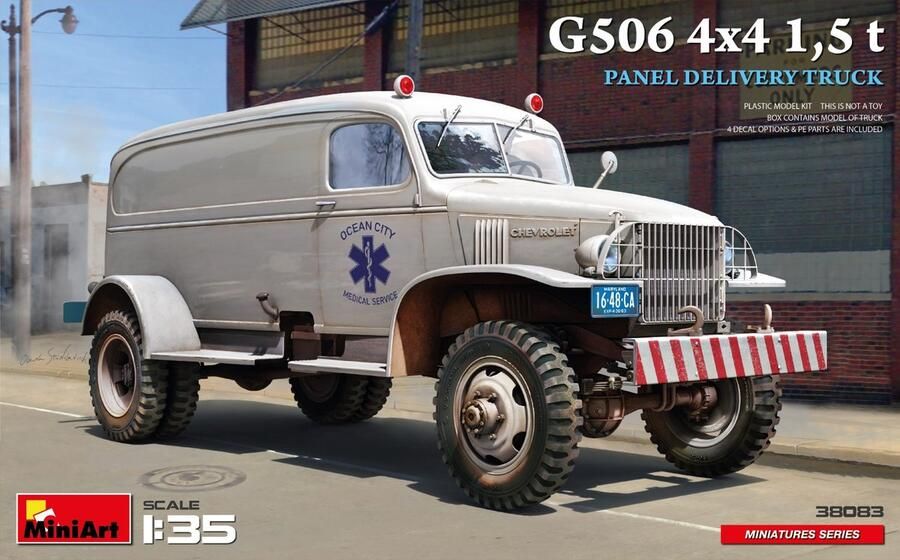 MiniArt 1:35 38083 Chevrolet G506 4X4 1 5 t Panel Delivery Truck Plastic Modelbouwpakket