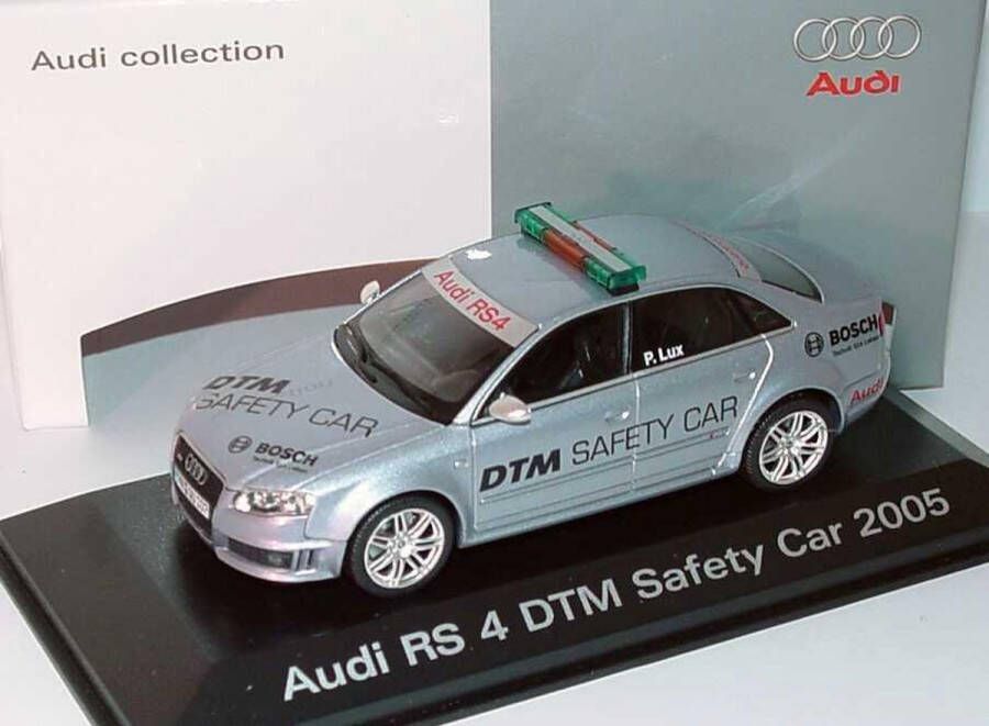 MINICHAMPS Audi RS 4 DTM Safety Car 2005 (Zilver) (10 cm) 1 43 Modelauto Schaalmodel Model auto Miniatuurautos Miniatuur auto