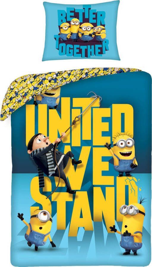 Minions Dekbedovertrek United We Stand Eenpersoons 140 x 200 cm Katoen