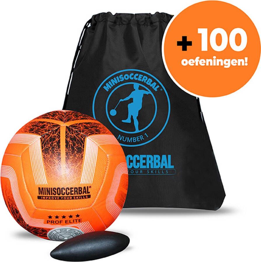 Minisoccerbal bal aan touw Kerstcadeau Voetbaltrainer Eliteprof Oranje Met Oefenstof en Rugtas