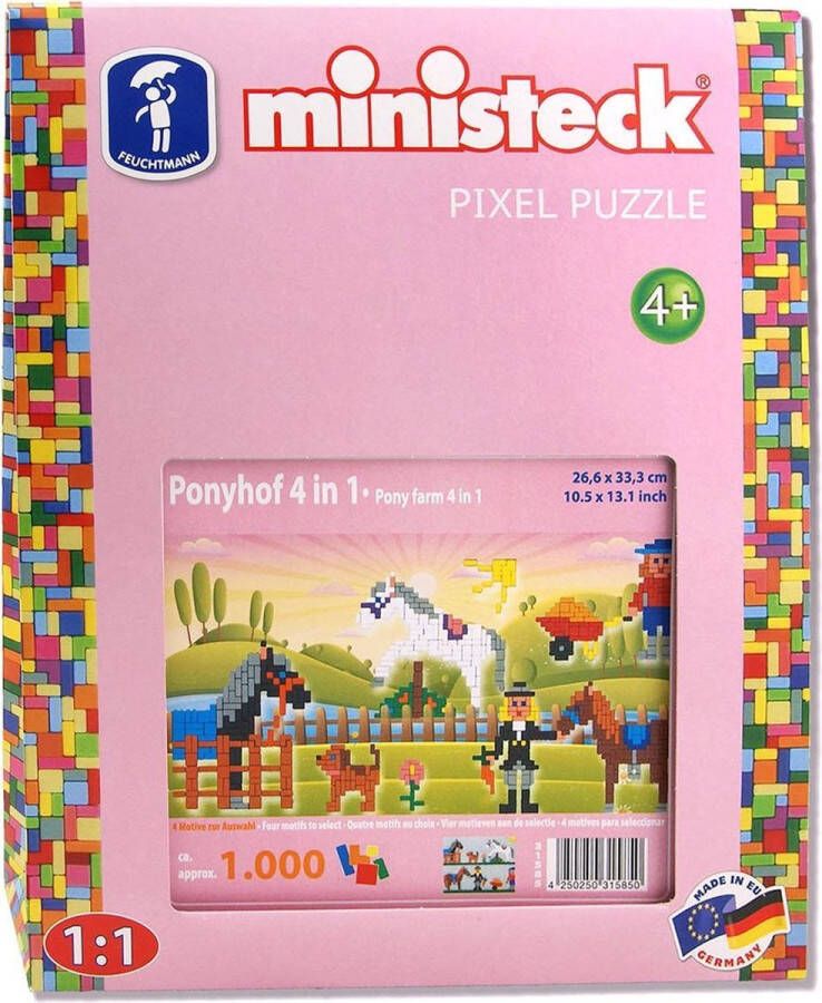 Ministeck 4-in-1 ponyboerderij 1000 stukjes
