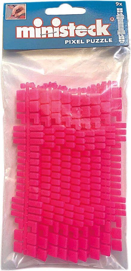 Ministeck Neon Roze Kleurstrepen 9 stroken Polyzak