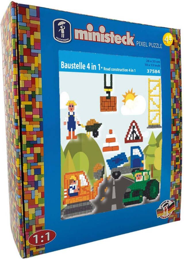 Ministeck Road Construction 4in1 XL Box 1200pcs