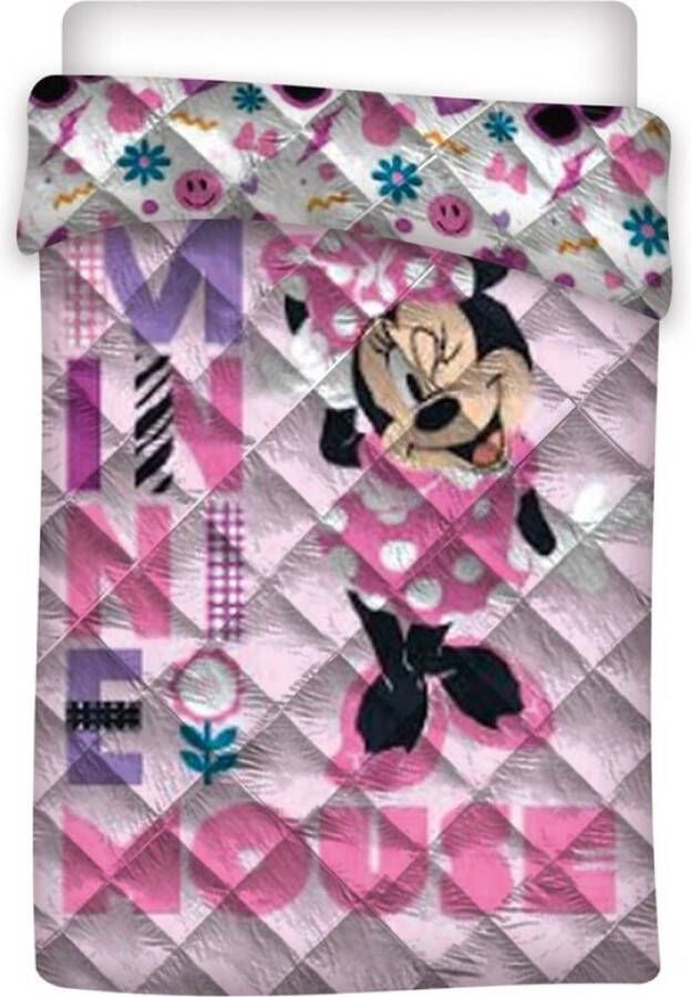 Disney Minnie Mouse Sprei Pink Eenpersoons 140 x 200 cm Polyester