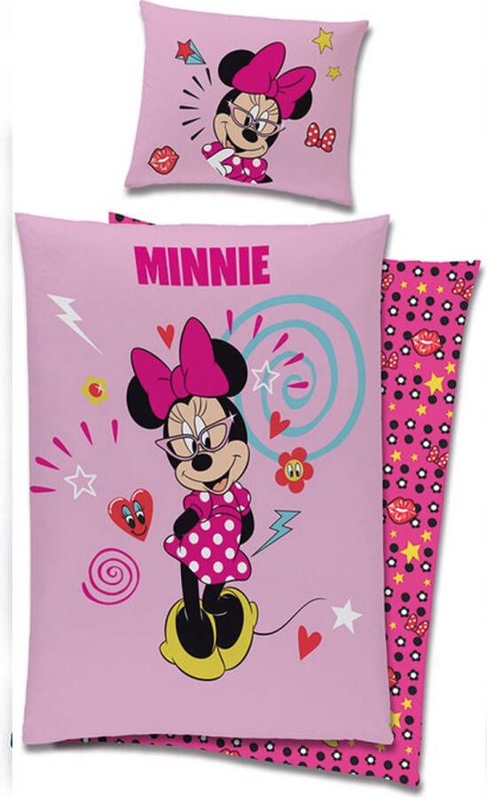 Minnie Mouse Dekbedovertrek Pretty Pink 140x200 cm 60 x 63 cm