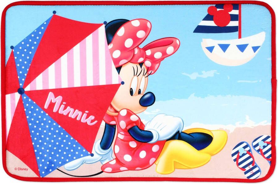 Minnie Mouse deurmat rood kleed 60 x 40 cm