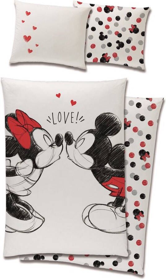 Minnie Mouse Disney Dekbedovertrek kiss 140x200 cm 60 x 63 cm