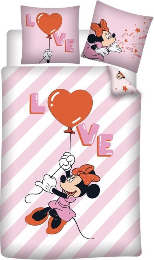 Disney Minnie Mouse Dekbedovertrek Love Balloon Eenpersoons 140 x 200 cm Katoen