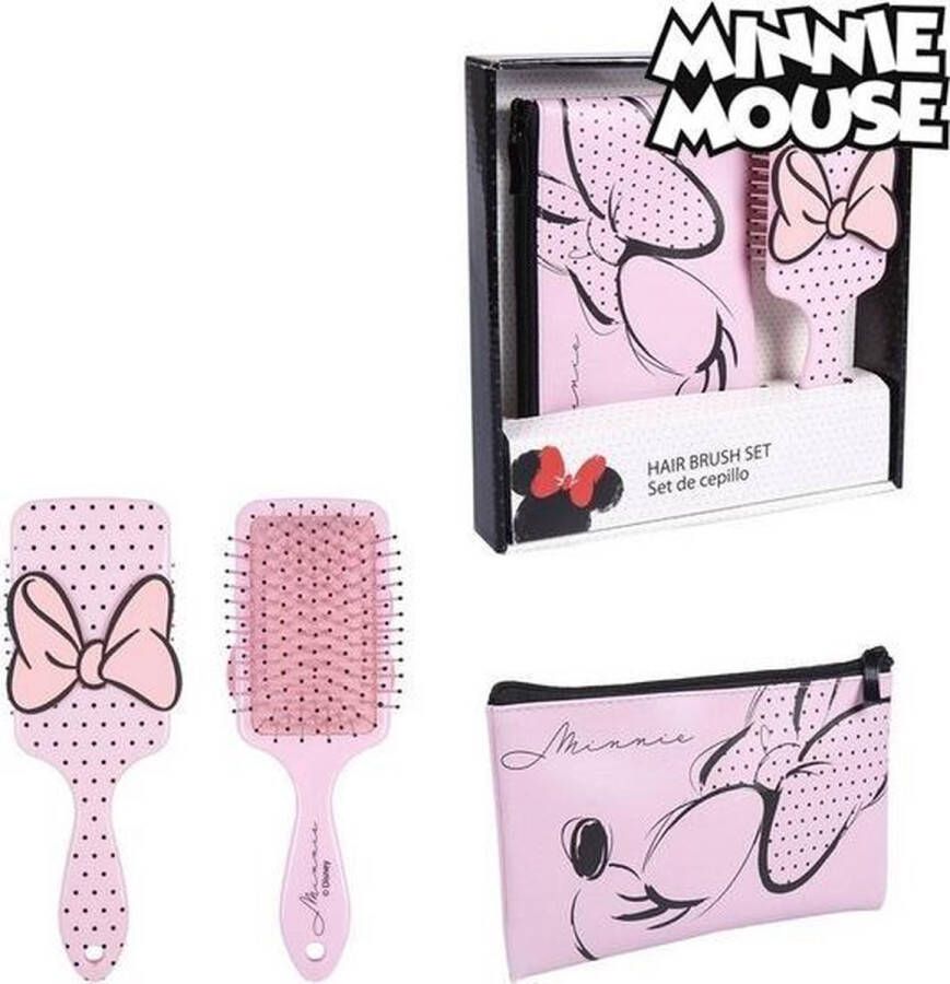 Minnie Mouse Geschenkenset Toilettas Haarstijl Roze (2 pcs)