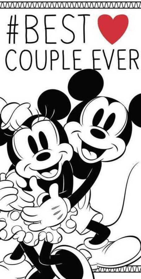 Minnie Mouse strandlaken 140 x 70 cm. Minnie en Mickey handdoek sneldrogend