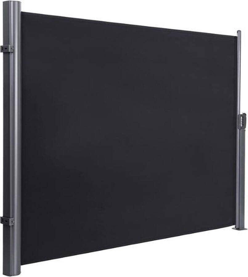 MIRA home Zonnescherm – Windscherm – Modern – Polyester – Zwart – 160x10x300